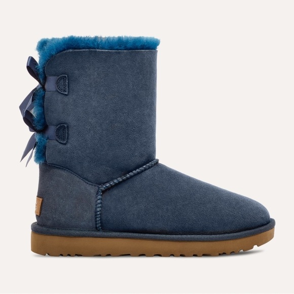UGG Bailey Bow II Blue Size 6 USED CONDITION - Picture 2 of 14